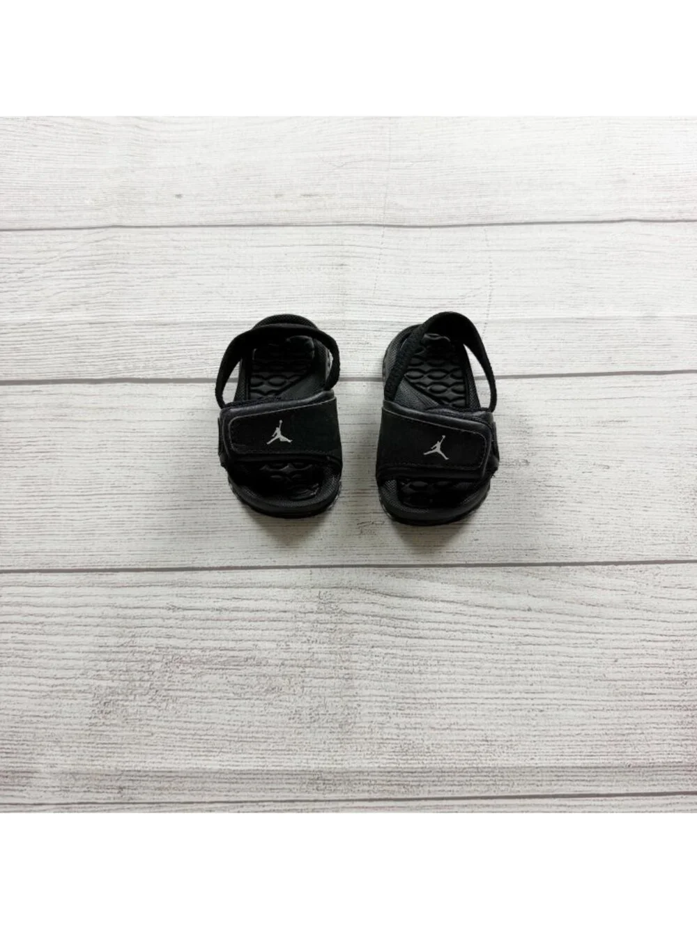 Air Jordan Kids Slide Sandals Black Adjustable Strap Comfortable Infant US 3